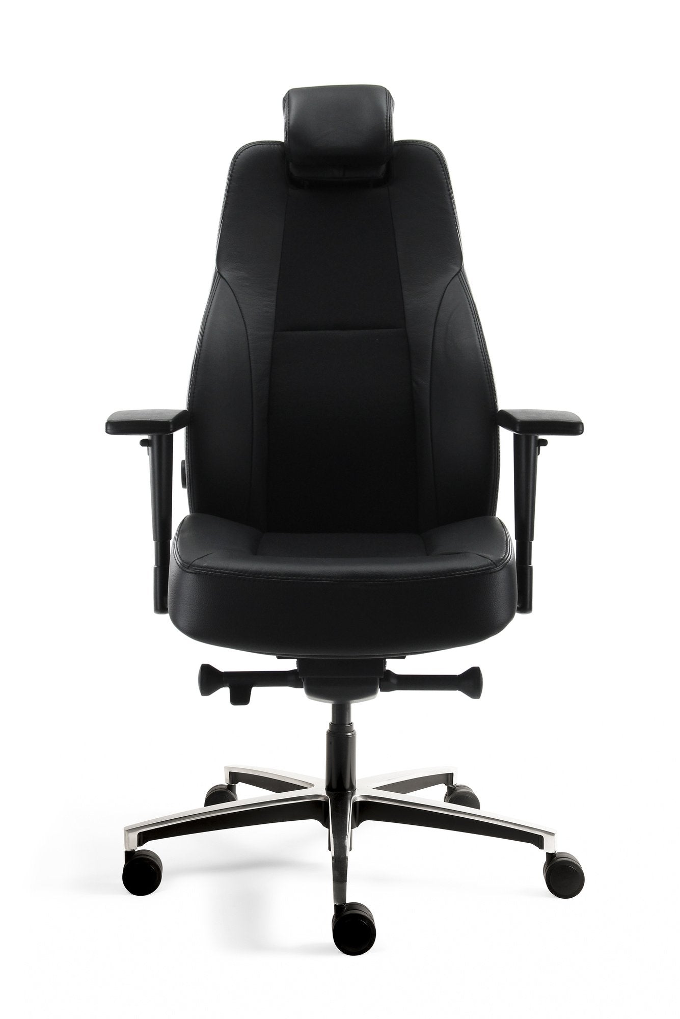 24 uurs bureaustoel half leder