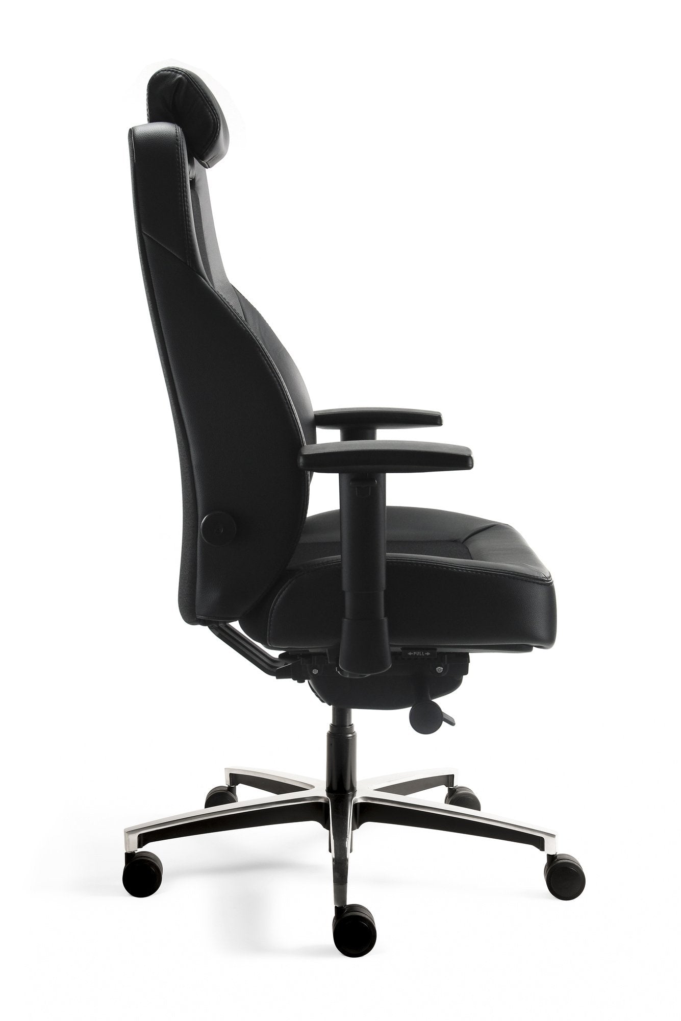 24 uurs bureaustoel half leder