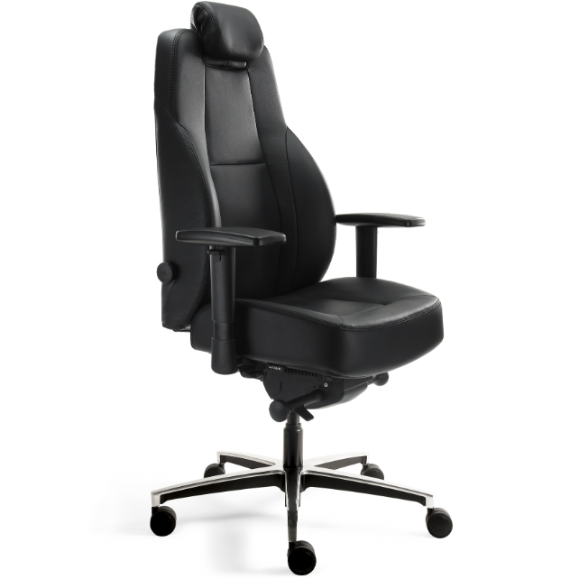 24 uurs bureaustoel leder