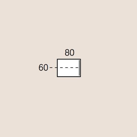 Aanbouwtafel Quartetto 80x60cm