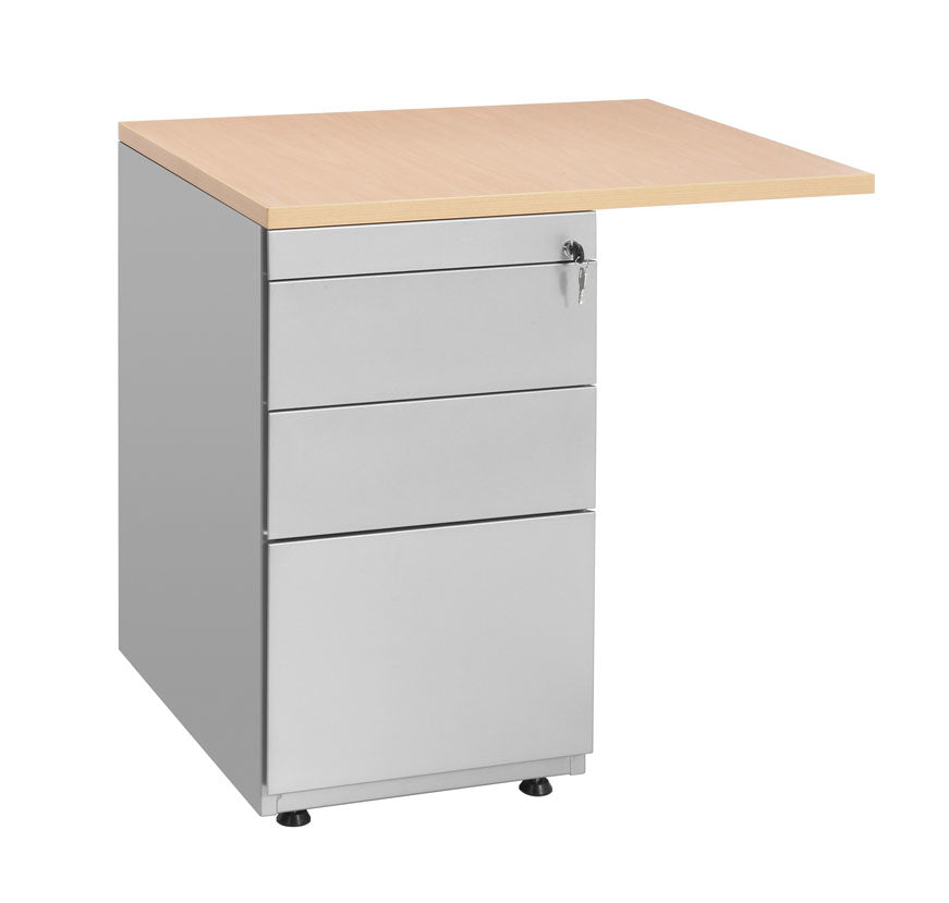 Ladeblok met 4 laden + aanbouwblad