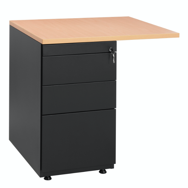 Ladeblok met 4 laden + aanbouwblad