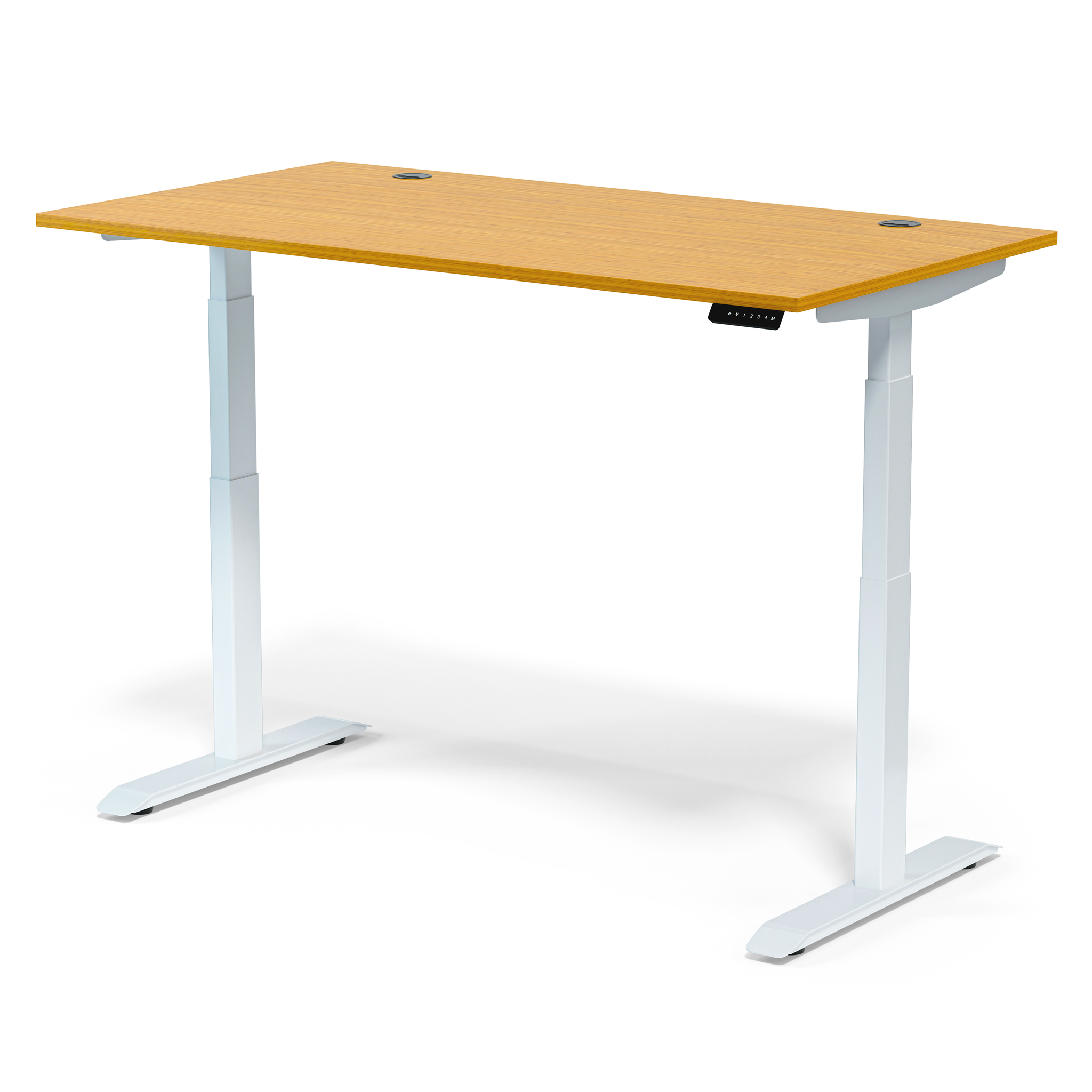 Elektrisch zit-sta bureau Solido Bamboe