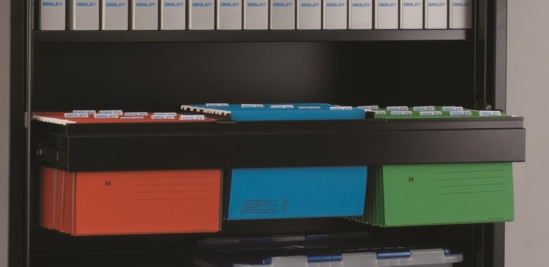 Uittrekbaar hangmappenframe t.b.v. 120cm brede roldeurkast