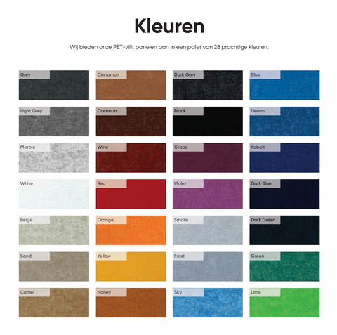 Pet-vilt panelen (rechthoek)
