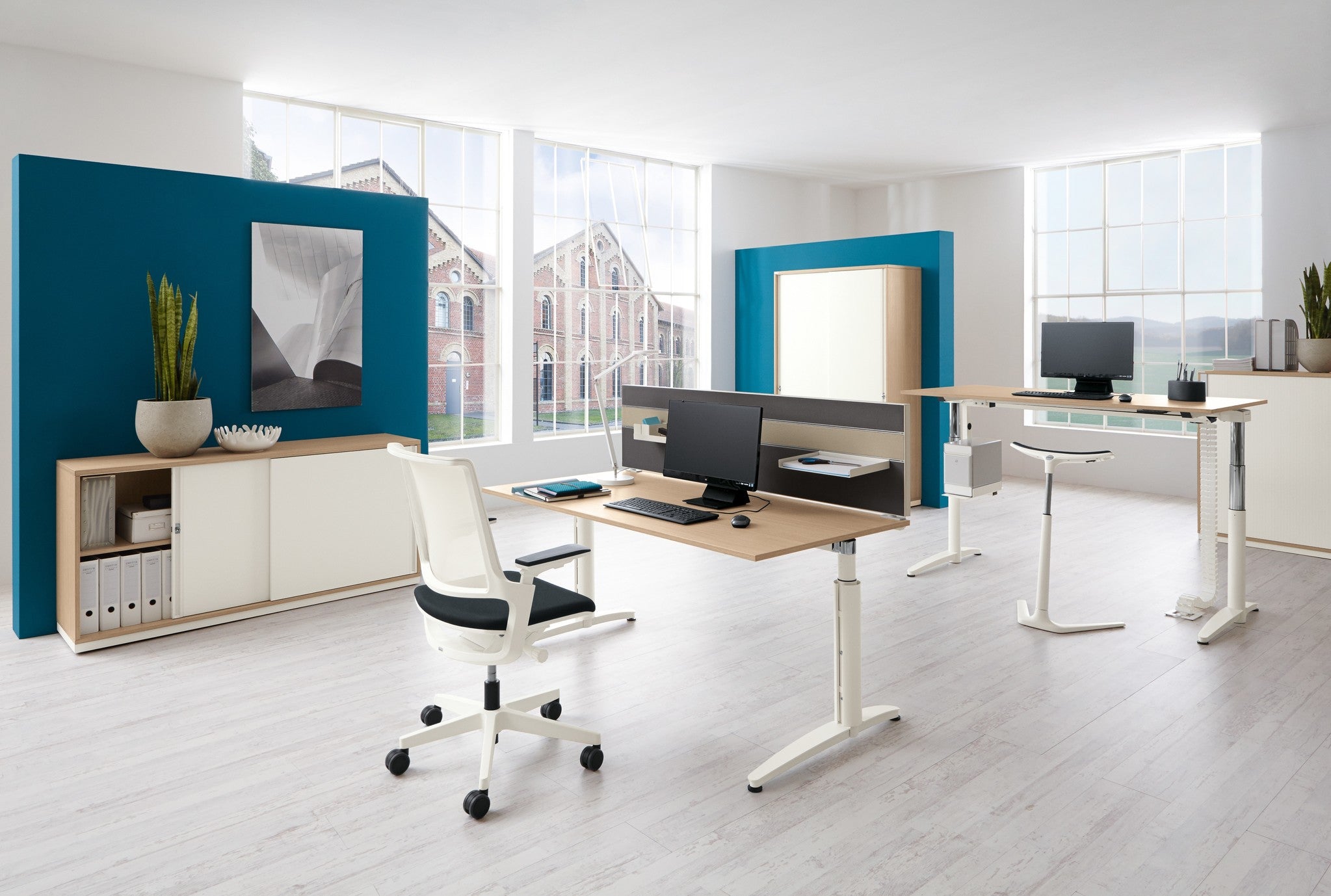 Caldo zit-sta bureau met slinger