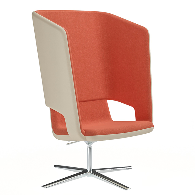 Twist&Sit lounge stoel hoge rug wood