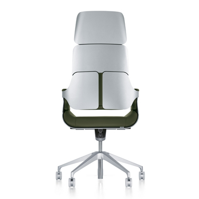 Silver bureaudraaistoel hoge rug