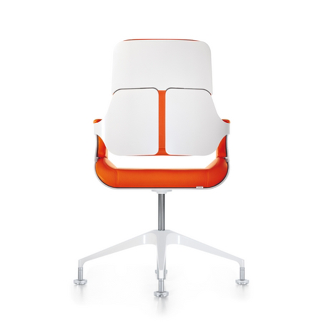 Silver conferentiestoel medium hoge rug