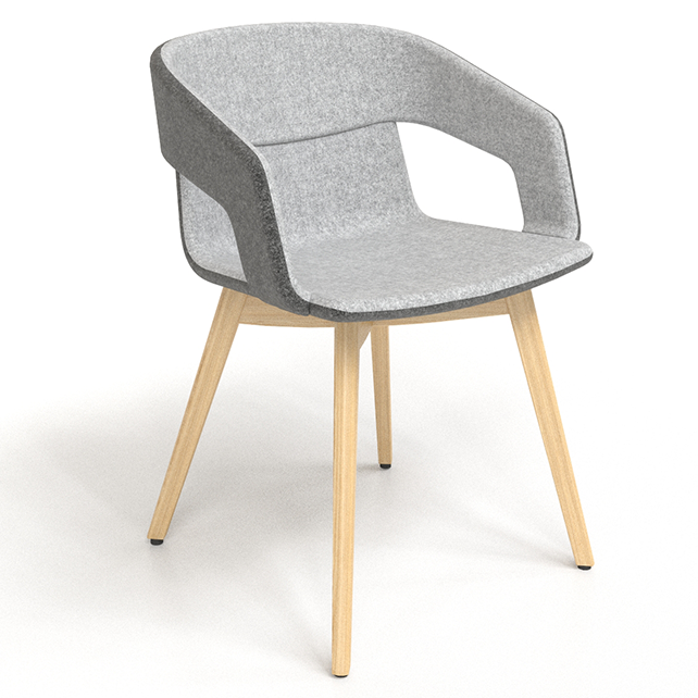 Twist&Sit vergader stoel wood