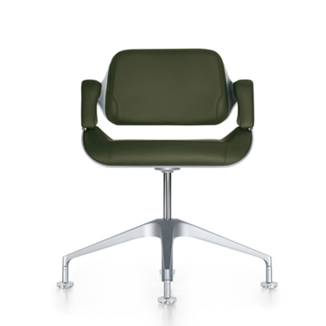 Silver conferentiestoel lage rug