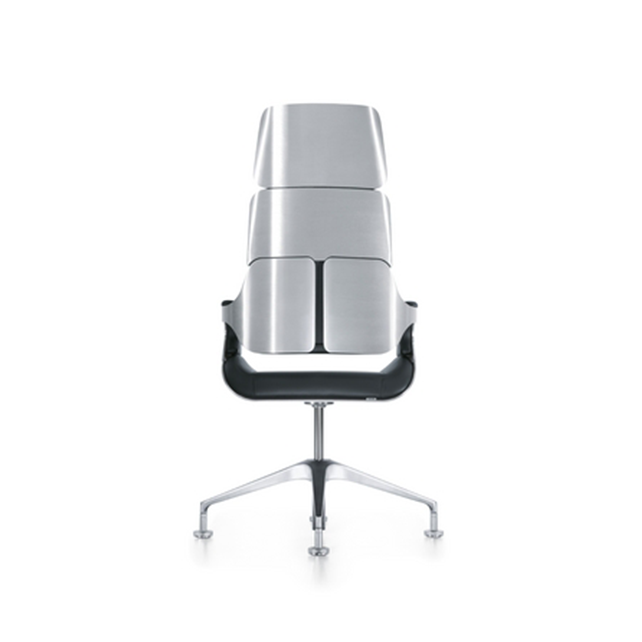 Silver conferentiefauteuil hoge rug