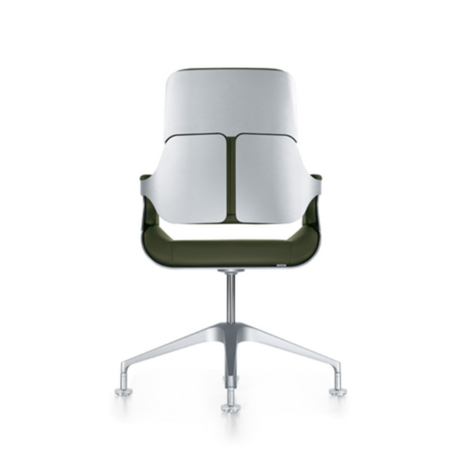 Silver conferentiestoel medium hoge rug