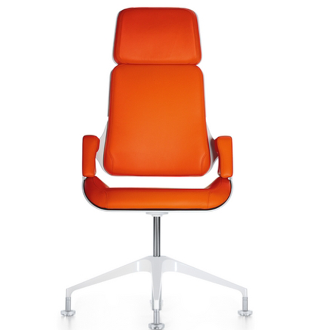 Silver conferentiefauteuil hoge rug