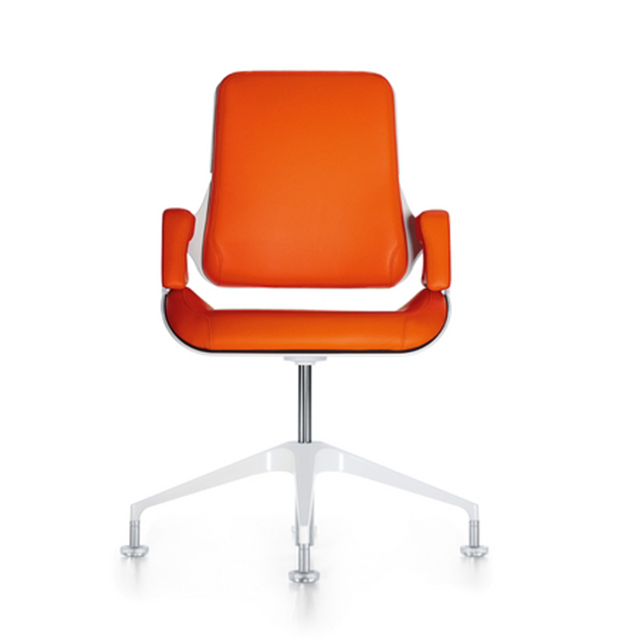 Silver conferentiestoel medium hoge rug