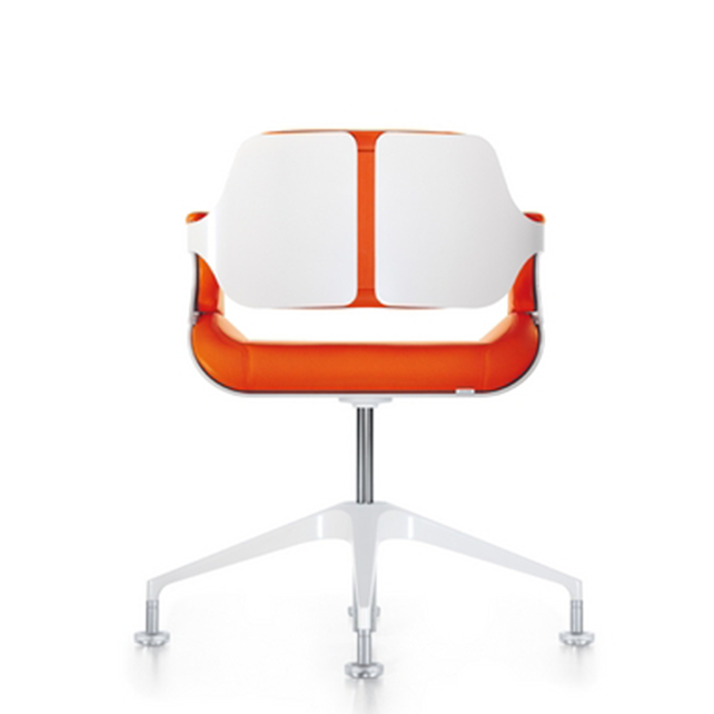 Silver conferentiestoel lage rug