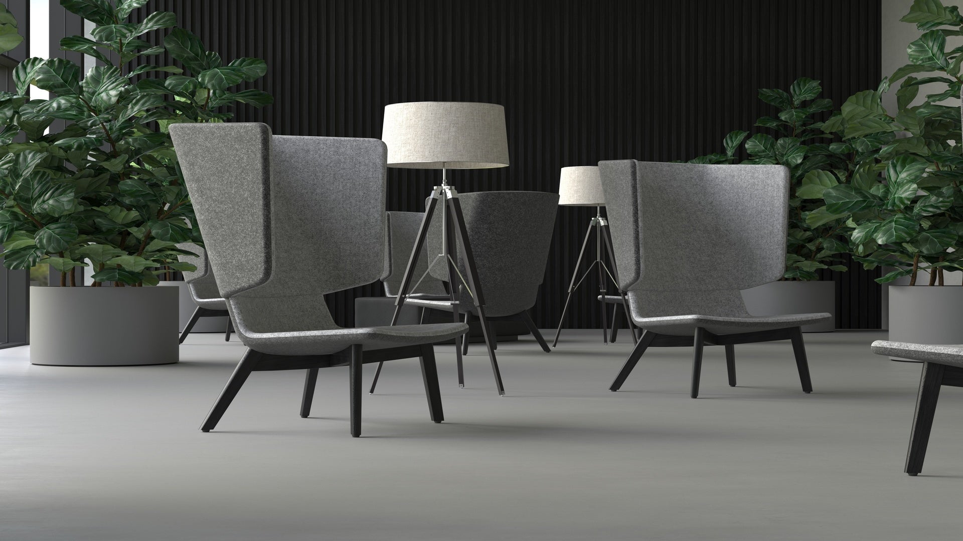 Twist&Sit lounge stoel hoge rug open