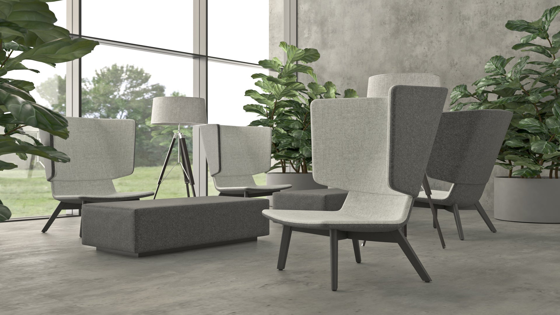 Twist&Sit lounge stoel hoge rug open