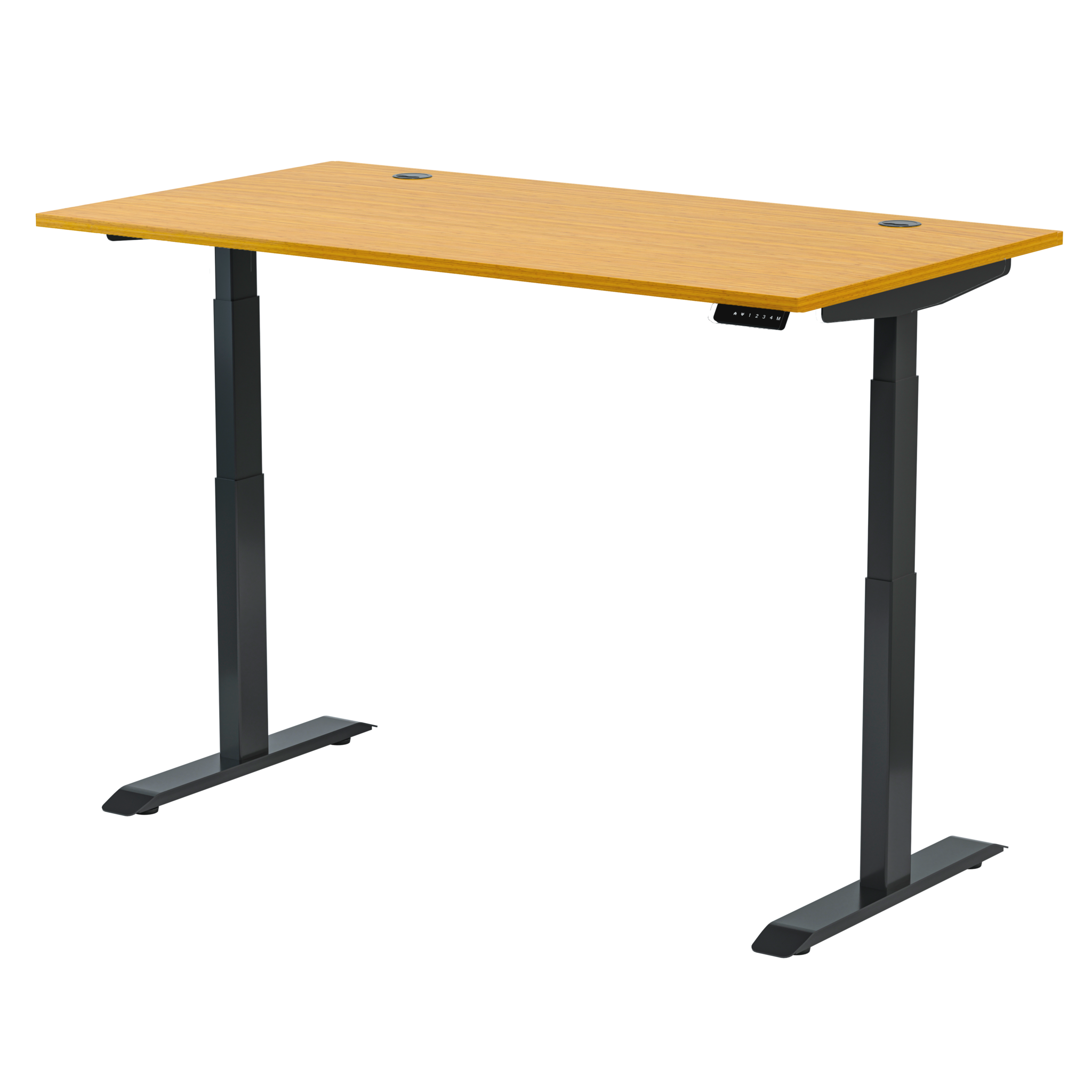 Elektrisch zit-sta bureau Solido Bamboe