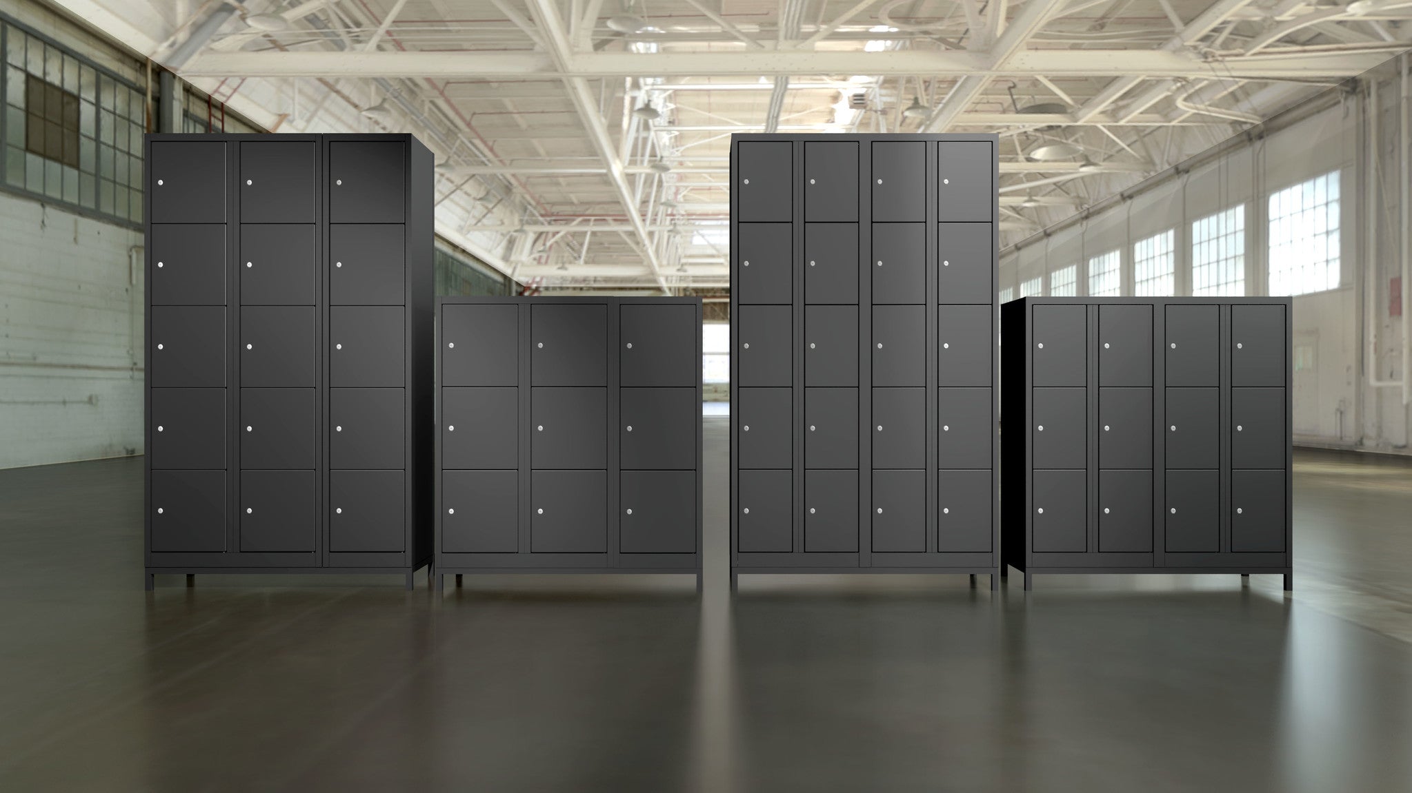 Lockerkast Darkline 5 vakken 1.5