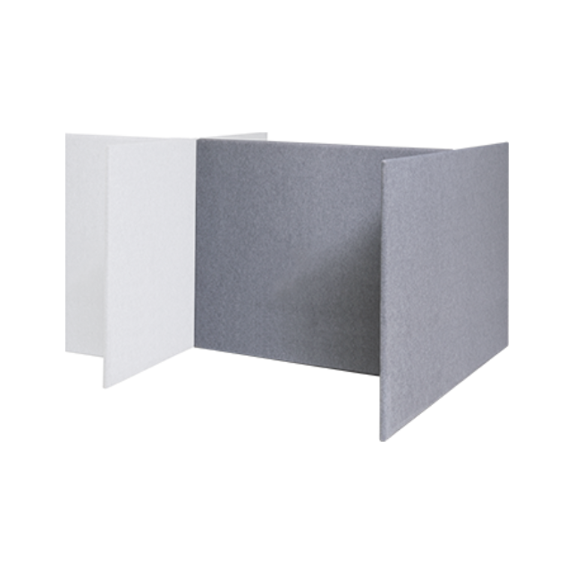 Akoestische scheidingswand H-opstelling hoog koppelpaneel