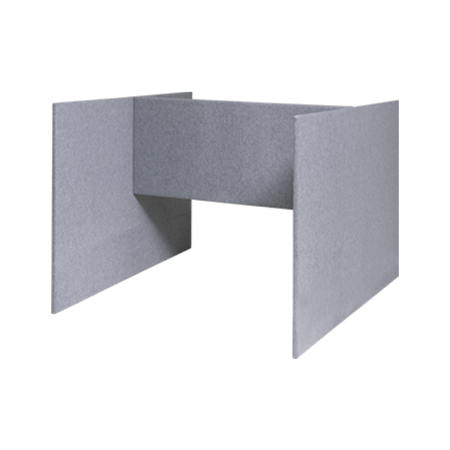 Akoestische scheidingswand H-opstelling laag