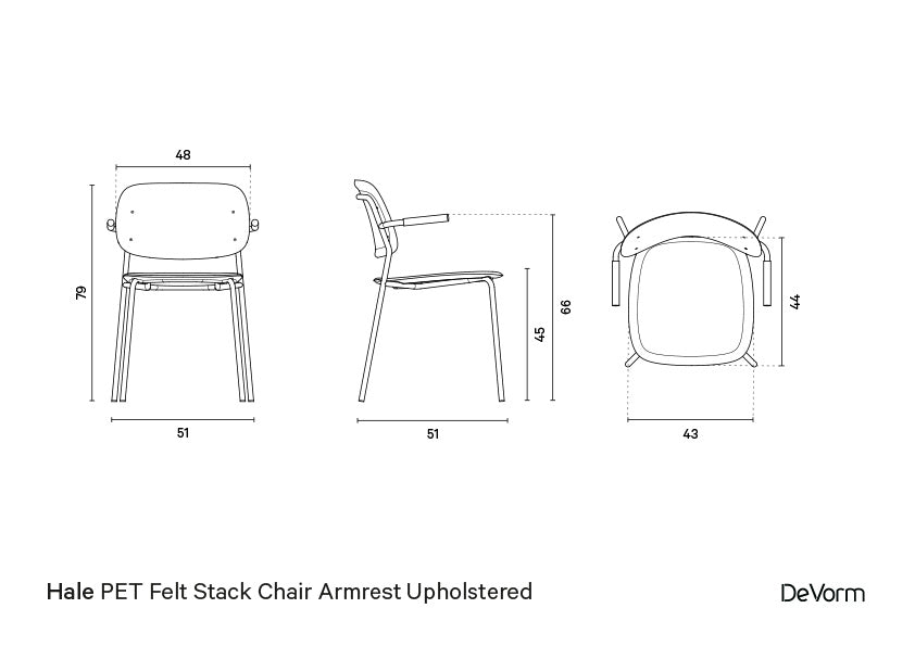 Hale vergaderstoel met armleuningen