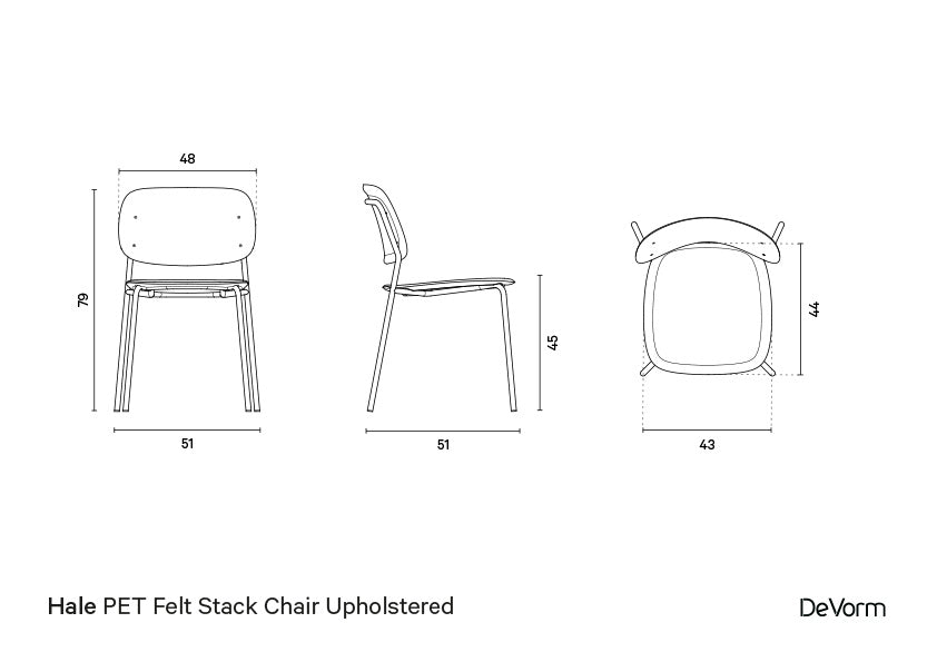 Hale stapelbare vergaderstoel