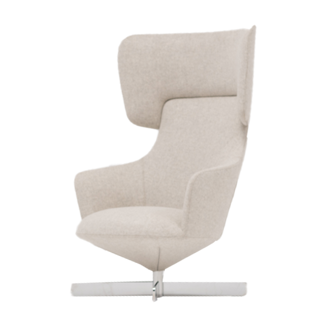 Hendrix XL armstoel hoge rug aluminium