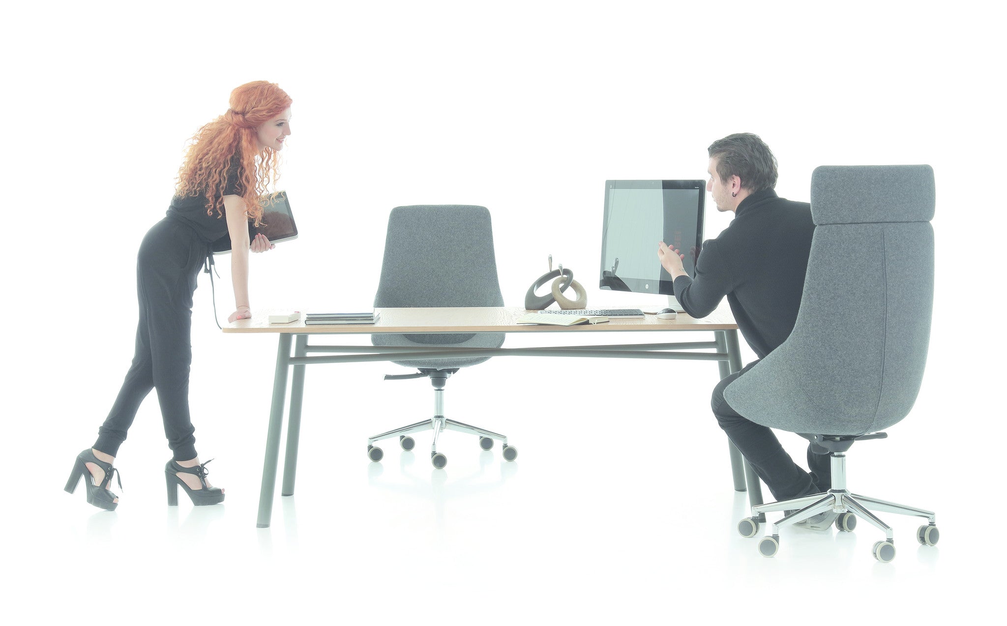 Vergaderstoel Jay met wieltjes