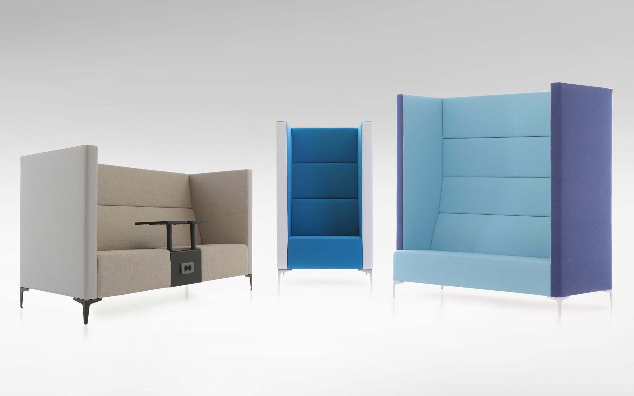 Cara medium bank met werktafels