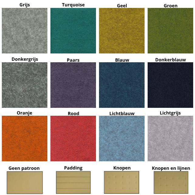 Akoestische scheidingswand L-opstelling