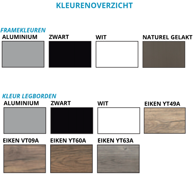 Vakkenkast Modu 3 vaks - 124x80cm