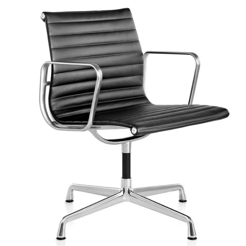 Vitra EA 108 Aluminium Chair Leder nero Refurbished