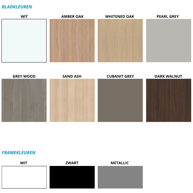 Duo bureautafel AIR met draaideur kast