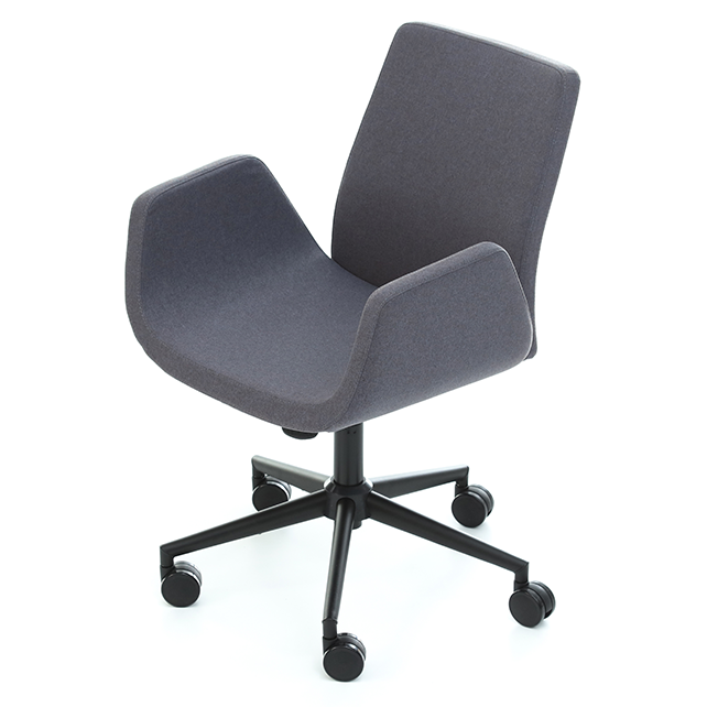 Vergaderstoel Nero met wieltjes