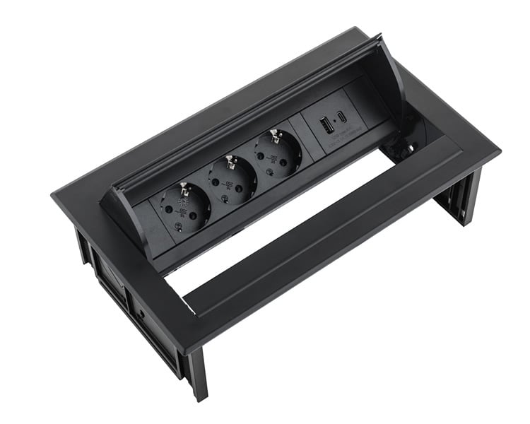 Power Desk 3x stroom + USB A+C charger