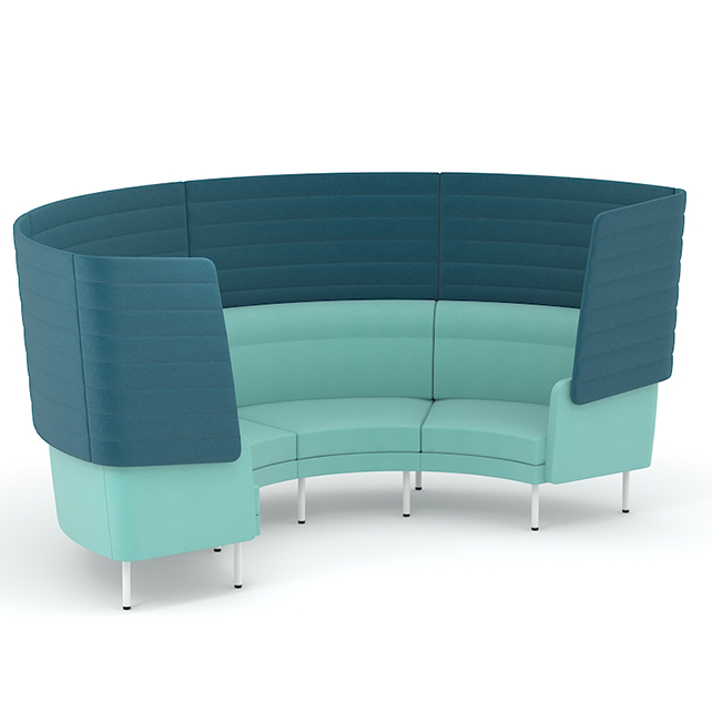 Arcipelago curved sofa met hoge rug