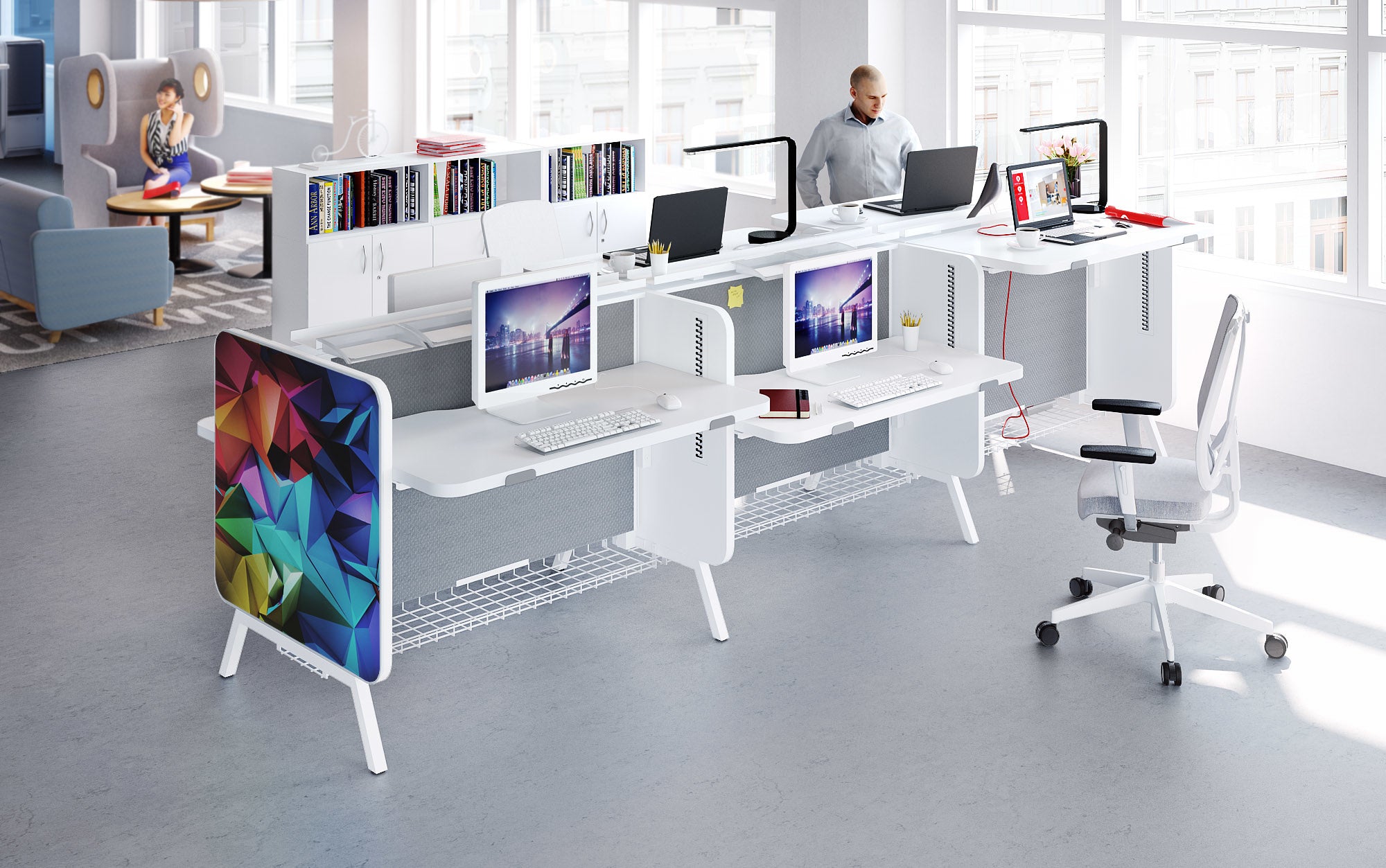 Mikomax Stand Up duo zit-sta bureau