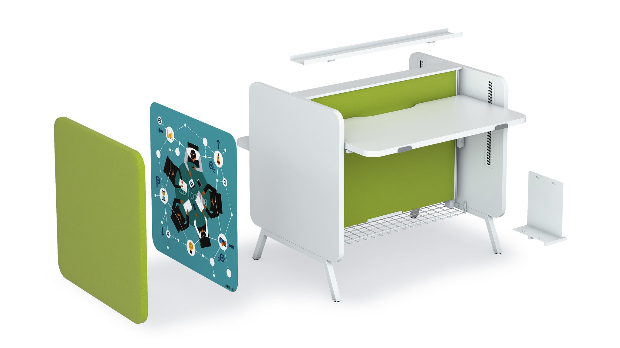 Mikomax Stand Up duo zit-sta bureau