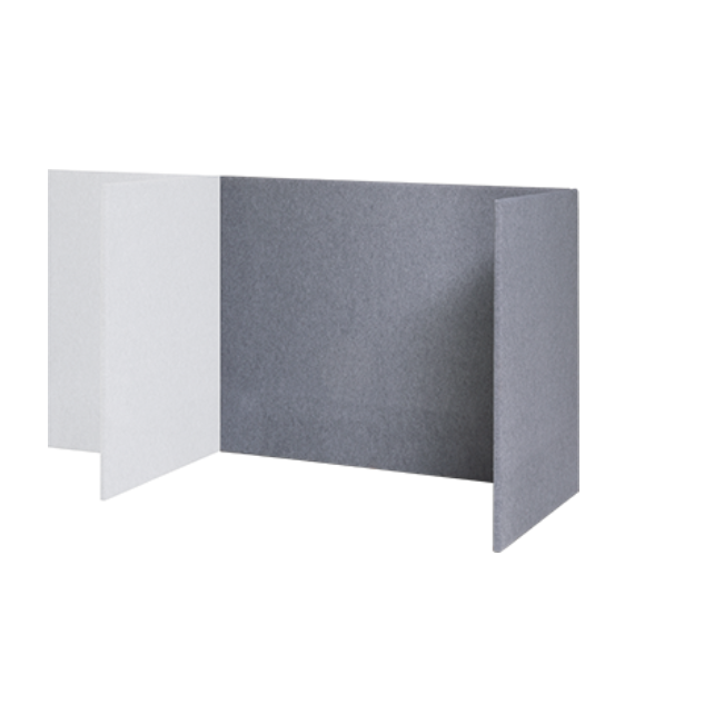 Akoestische scheidingswand U-opstelling hoog koppelpaneel