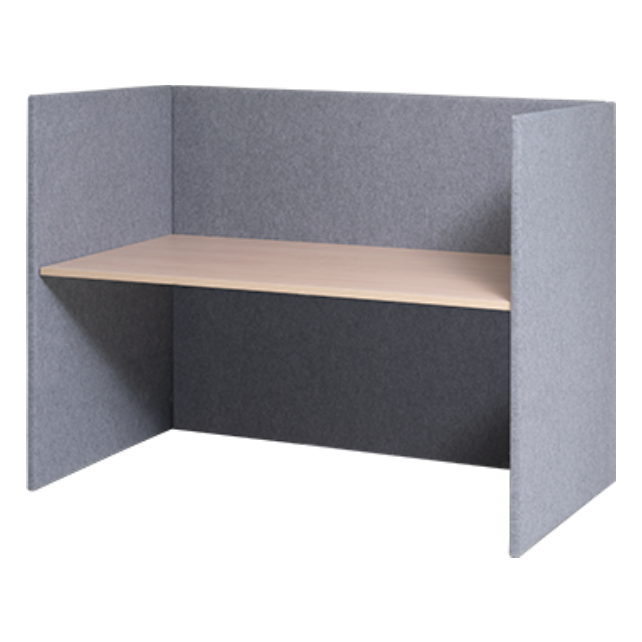 Akoestische werkplek U-opstelling hoog