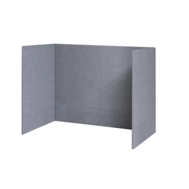 Akoestische scheidingswand U-opstelling hoog