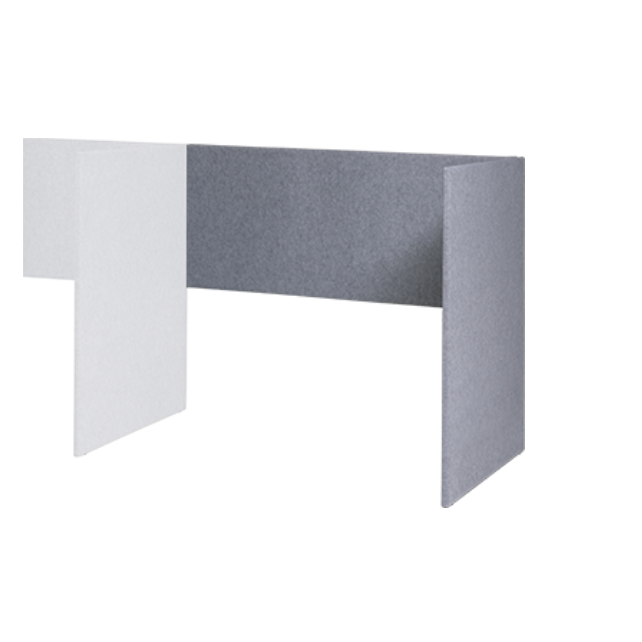 Akoestische scheidingswand U-opstelling laag koppelpaneel