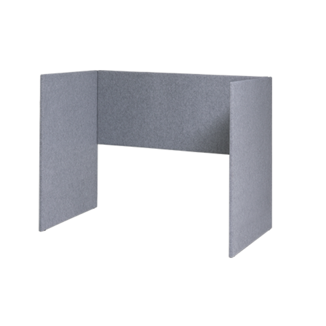 Akoestische scheidingswand U-opstelling laag