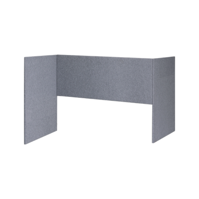 Akoestische scheidingswand Z-opstelling laag